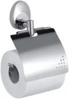 HAIBA Держатель для туалетной бумаги с крышкой настенный металлический, хром, HB1603