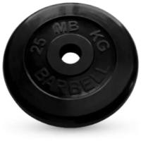 25 кг диск (блин) MB Barbell (черный) 50 мм