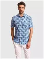 Полуприлегающая рубашка мужская Kanzler 257895 голубая, размер 39