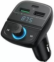 Автомобильное зарядное устройство с FM трансмитером Ugreen CD229 (80910)Bluetooth + TF Slot, черный
