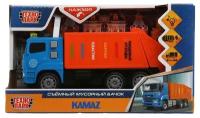 Технопарк Машинка KAMAZ мусоровоз 17 см KAMGARB-17PL-BUOG