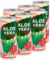 Освежающий напиток Aloe Vera (Алоэ-Вера) Гранат (Lotte) 0,24 ж/б х30шт