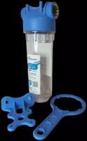 Магистральный фильтр для холодной воды АБФ-10 прозрачная колба