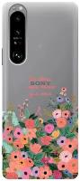 Силиконовый чехол с принтом All Flowers For You для Sony Xperia 1 III / Сони Иксперия 1 3