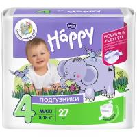 Подгузники Happy Maxi (8-18 кг) 27 шт