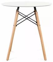 Стол STOOL MARKET Barneo T-8 Eames style MDF, H-75см - круг диаметр 60см, RAL9003 белый, *стандарт