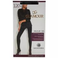 Колготки теплые Glamour Velour 120, размер III, nero (чёрный)