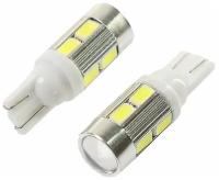 Автолампа светодиодная Cartage, T10 W5W, 12 В, 10 SMD-5630, набор 2 шт