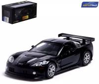 Машина металлическая CHEVROLET CORVETTE C6-R, 1:32, открываются двери, инерция, цвет чёрный