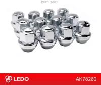 LEDO AK78260 Гайка колеса M12*1.5 ключ 19 хром, закрытая