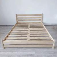 Кровать двуспальная из массива березы Elias, 200х140 см, без покраски