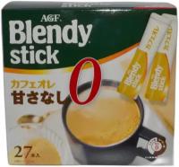 Японский растворимый кофе AGF Бленди с молоком без сахара, в стиках 8,9 гр. х 27 шт
