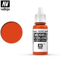 Краска Vallejo серии Model Color - Orange Red 70910, матовая (17 мл)