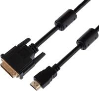 Шнур/кабель/провод HDMI - DVI-D 1.4b 3D 4K REXANT GOLD с ферритовыми фильтрами 5 м