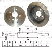 BLITZ BS0116 Диск тормозной задний