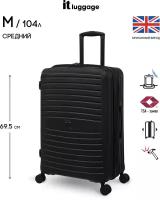 Чемодан на колесах it luggage/средний размер М/104л/увеличение объема/модель Eco-protect