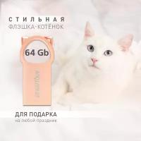 Флеш-накопитель USB 2.0 Smartbuy 64GB MC5 Kitty (SB064GBMC5), розовый