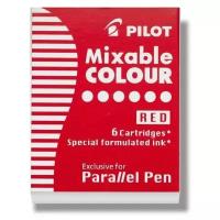 Pilot Упаковка 6 картриджей для Pilot Parallel Pen, красные