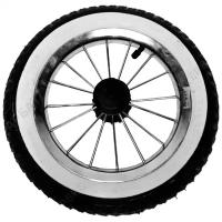 Колесо для коляски металл с белой полосой надувное 12 1/2х2 1/4. (003007)