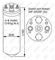 NRF 33125 33125_осушитель кондиционера\ Mazda 626 98-02/323 01-04
