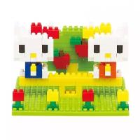 Конструктор Kawada Nanoblock Hello Kitty и Mimmy в парке