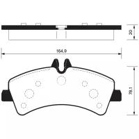 Колодки дисковые задние Sangsin SP1426