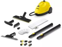 Пароочиститель для дома Karcher SC 2 EasyFix + аксессуары VELER: насадка для мойки окон, 4 пластиковые щёточки и 2 латунные