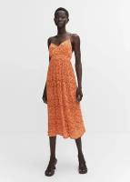 Платье MANGO, размер 40, оранжевый