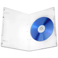 Коробка DVD Box для 1 диска, 9мм (slim) полупрозрачная, упаковка 10 шт