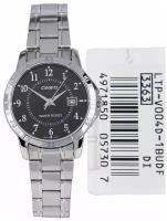 Наручные часы CASIO Collection LTP-V004D-1B, серебряный, черный