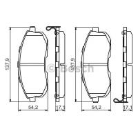 Дисковые тормозные колодки передние BOSCH 0986494572 (4 шт.)