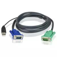KVM кабель ATEN 2L-5201U / 2L-5201U, KVM кабель с интерфейсами USB, VGA и разъемом SPHD... ATEN 2L-5201U