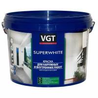 VGT SUPERWHITE ВД-АК-1180 краска супербелая для наружных и внутренних работ, матовая (3кг)