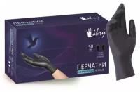 Перчатки нитриловые Household Gloves KN002BL S 50 пар нестерильные неопудренные чёрные цена за 1шт