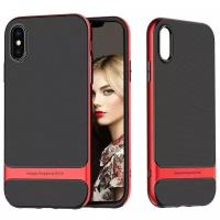 Двухкомпонентный TPU-PC чехол накладка Rock Royce Series для Apple iPhone Xs Max - красный