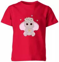 Детская футболка «Слон с бабочкой»