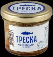 Треска со сливками и сыром, 100 г