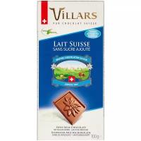 Шоколад Villars Lait Suisse молочный без сахара, 100 г