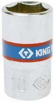 KING TONY 233510M Головка торцевая стандартная шестигранная 1/4, 10 мм