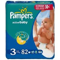 Pampers подгузники Active Baby 3 (4-9 кг), 82 шт