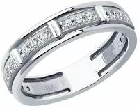 Кольцо обручальное Diamant online, белое золото, 585 проба, бриллиант