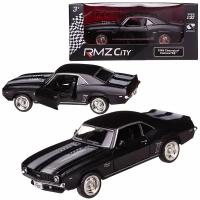 Машинка металлическая Uni-Fortune RMZ City серия 1:32 Chevrolet Camaro 1969, инерционная, серый матовый цвет, двери открываются