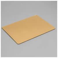 Подложка усиленная, прямоугольная, золото - кофе, 28x37 см, 3,2 мм./В упаковке шт: 5