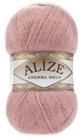 Пряжа Alize Angora Gold (Ангора Голд) - 2 мотка 144 темная пудра 20% шерсть, 80% акрил 550м/100г