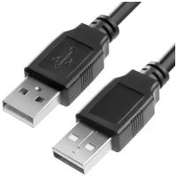 Кабель USB 2.0 AM / AM для подключения компьютера ноутбука (GCR-AM2), черный, 0.3м