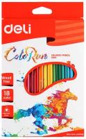 Карандаши цветные Deli ColoRun EC00110, 410862, 18 цветов