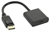 Видео адаптер Cablexpert A-DPM-HDMIF-002 DisplayPort на HDMI 20M/19F, кабель 0.1 метра, чёрный