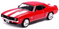 Машина металлическая CHEVROLET CAMARO SS, 1:32, открываются двери, инерция, цвет красный