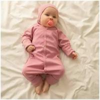 Комбинезон детский AMAROBABY Nature, зефир, розовый, 80-86