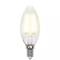 Лампа светодиодная Uniel, Sky LED-C35-6W-WW-E14-FR PLS02WH E14, C35, 6Вт, 3000К